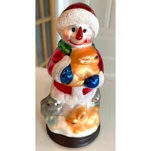 Thomas Pacconi Classics 2004 Blown Glass Christmas Snowman Figurine